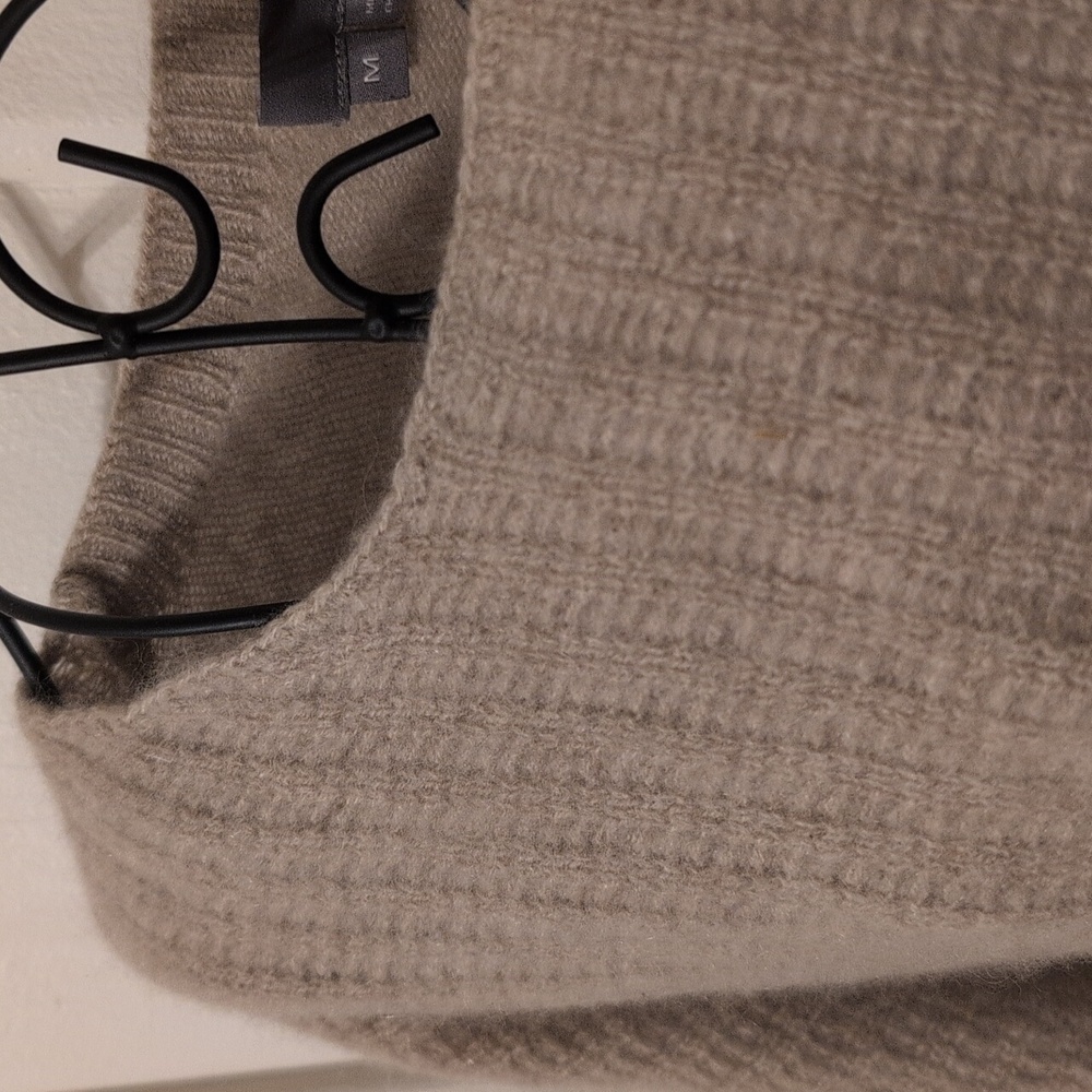 Extra Soft 100% Cashmere Taupe Sweater, Medium, By 360 Sweater